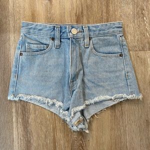 BDG light wash denim shorts